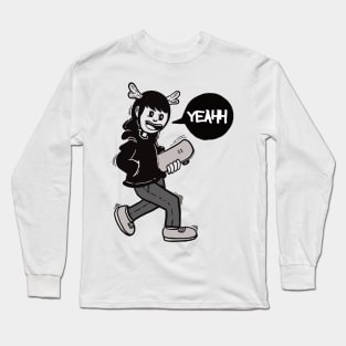 DEER BOY SKATEBOARDER Long Sleeve T-Shirt